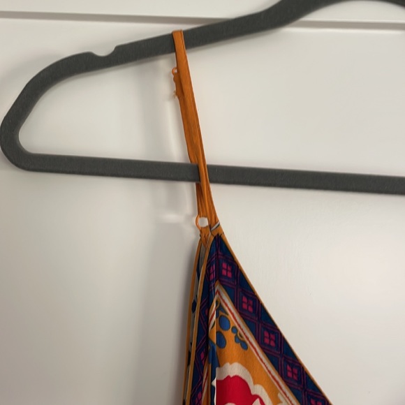 Orange boho flowy midi dress - Picture 4 of 4